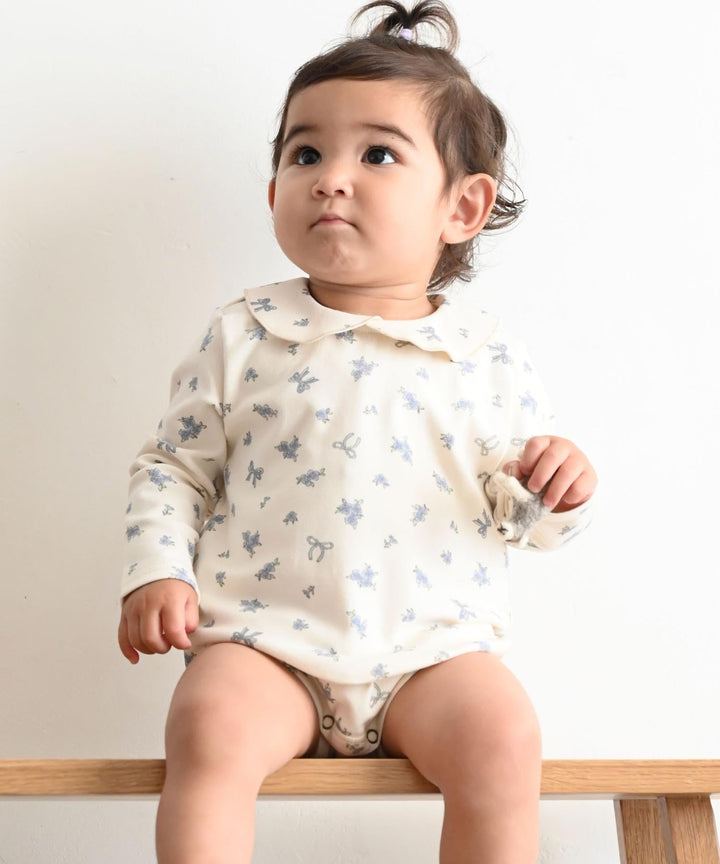 Long Sleeve Round Collar Romper