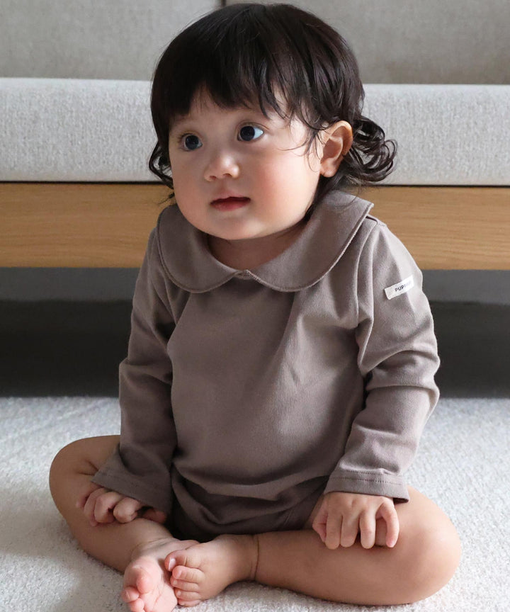 Long Sleeve Round Collar Romper