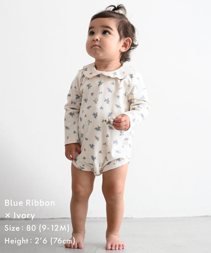 Long Sleeve Round Collar Romper