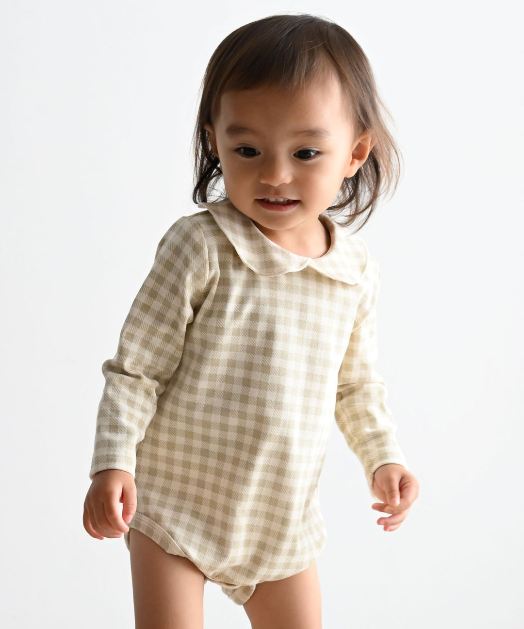Long Sleeve Round Collar Romper