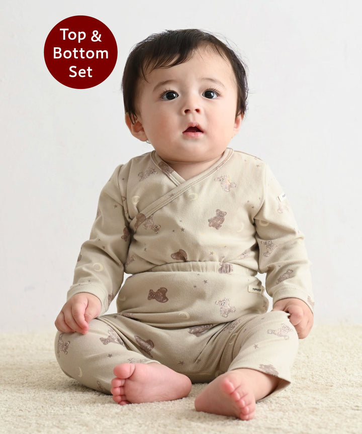 Long-Sleeve Romper Set (Top and Bottom)