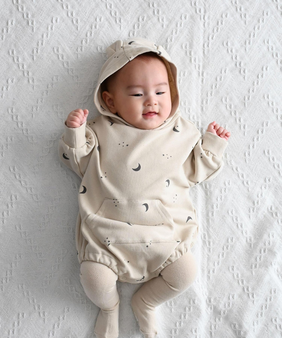 Long-Sleeve Romper with Bear Ears