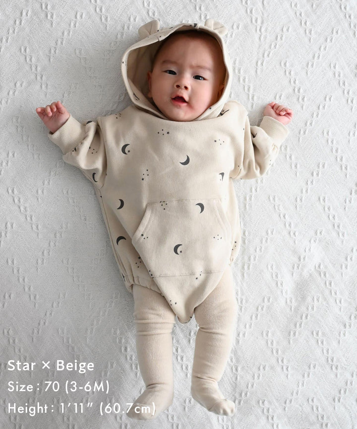 Long-Sleeve Romper with Bear Ears