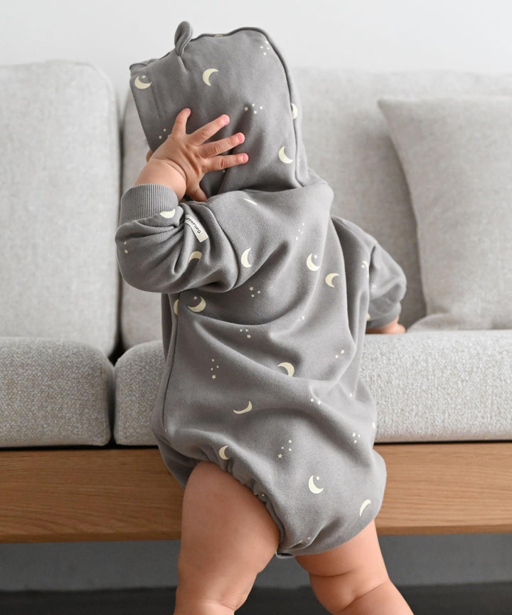 Long-Sleeve Romper with Bear Ears