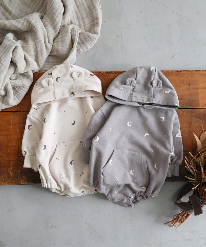 Long-Sleeve Romper with Bear Ears