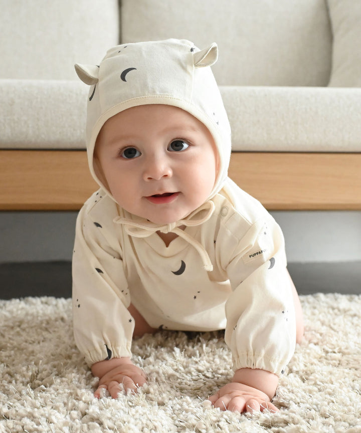 Long Sleeve Romper with Bonnet