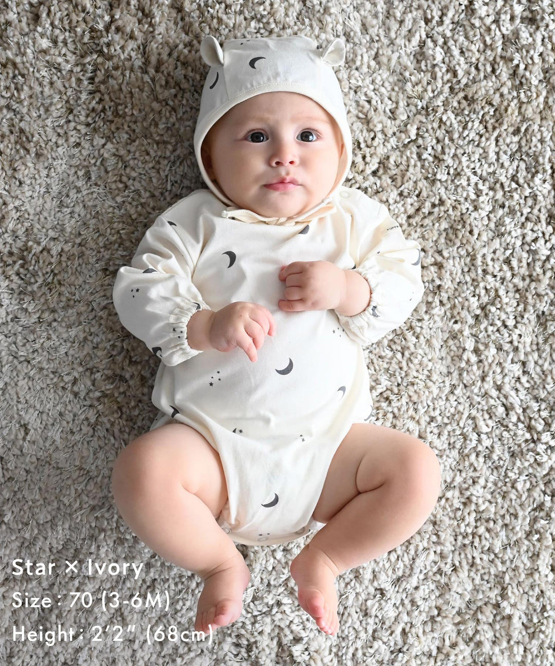 Long-Sleeve Romper with Bonnet