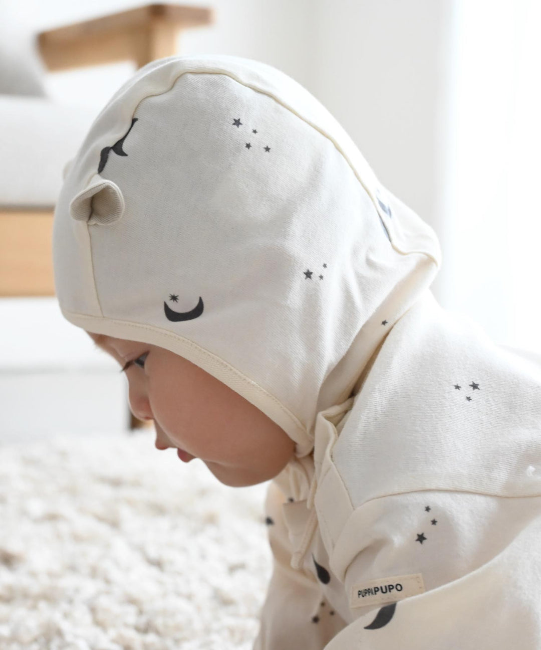 Long-Sleeve Romper with Bonnet