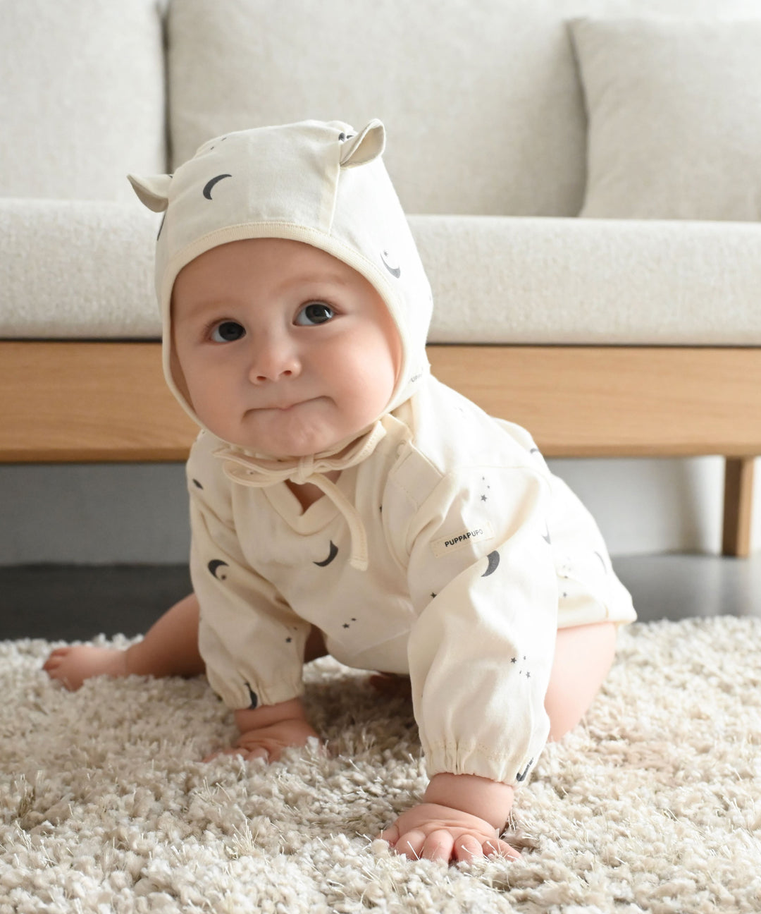 Long Sleeve Romper with Bonnet