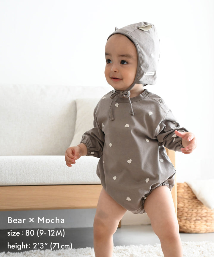 Long Sleeve Romper with Bonnet