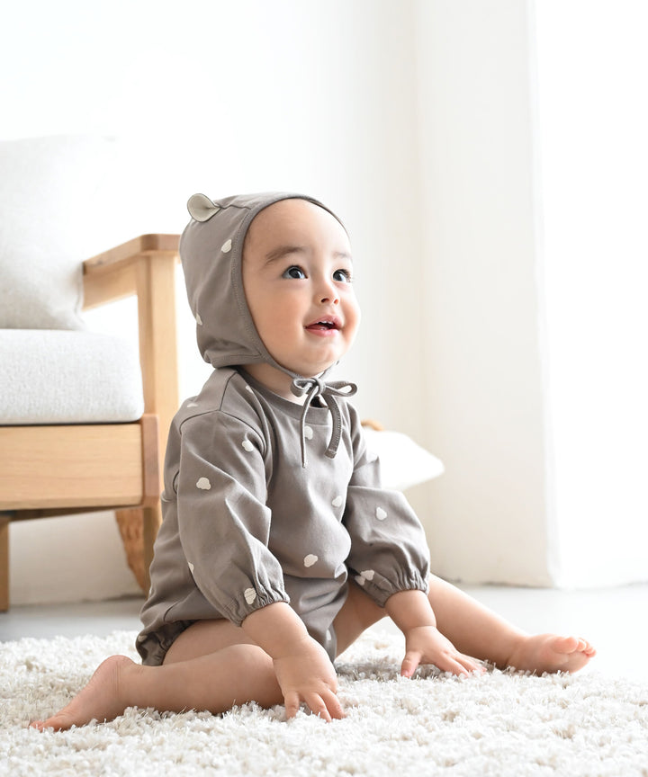 Long Sleeve Romper with Bonnet