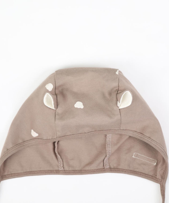 Long-Sleeve Romper with Bonnet