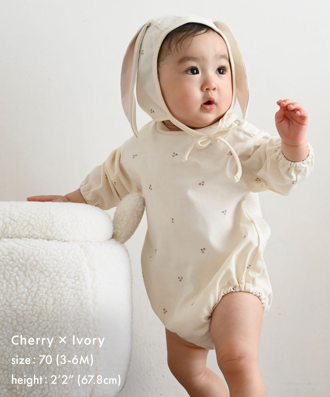 Long Sleeve Romper with Bonnet