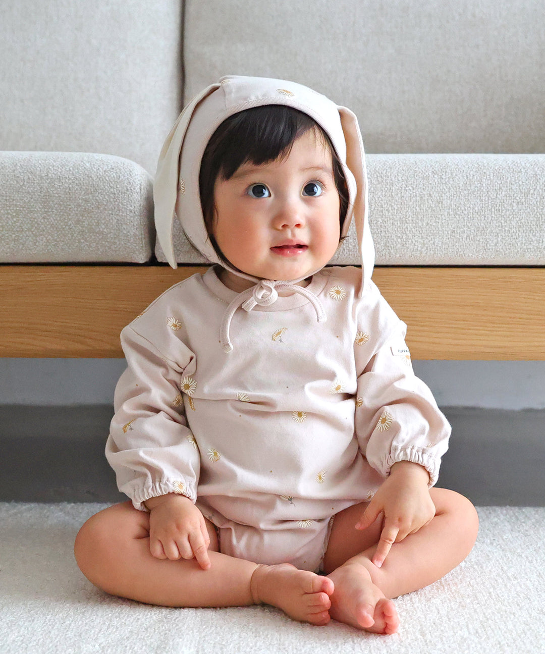 Long Sleeve Romper with Bonnet