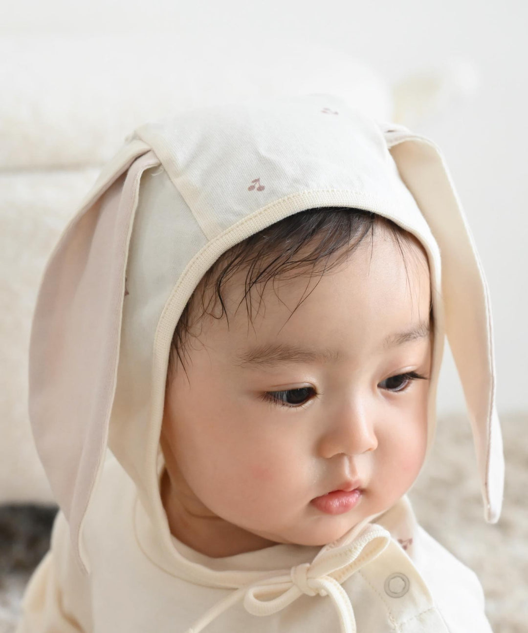 Long-Sleeve Romper with Bonnet