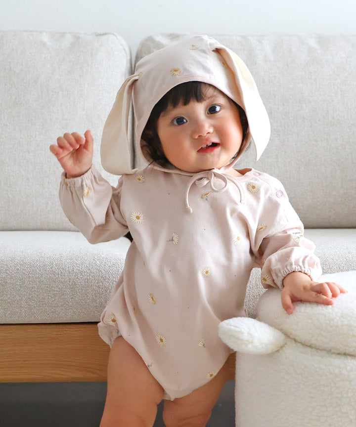 Long Sleeve Romper with Bonnet