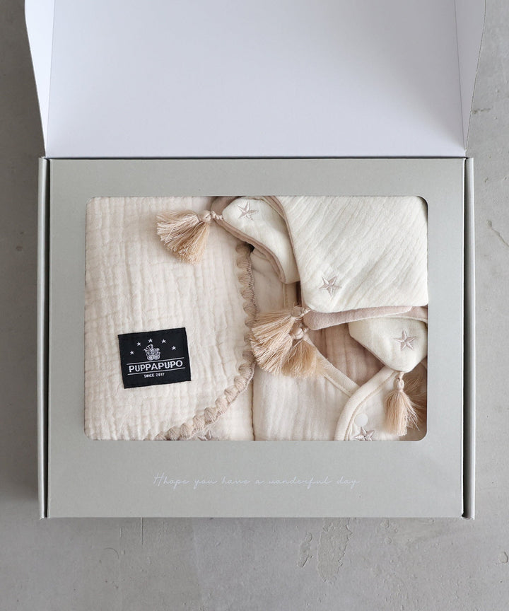 Baby shower gift 6-ply gauze 3-piece set