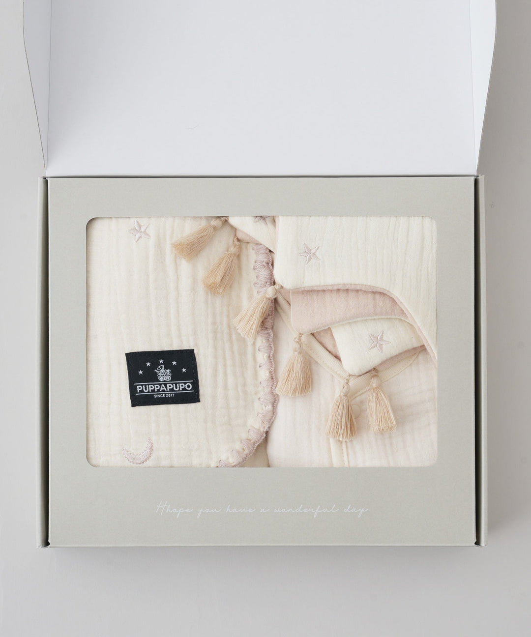 Baby shower gift 6-ply gauze 3-piece set