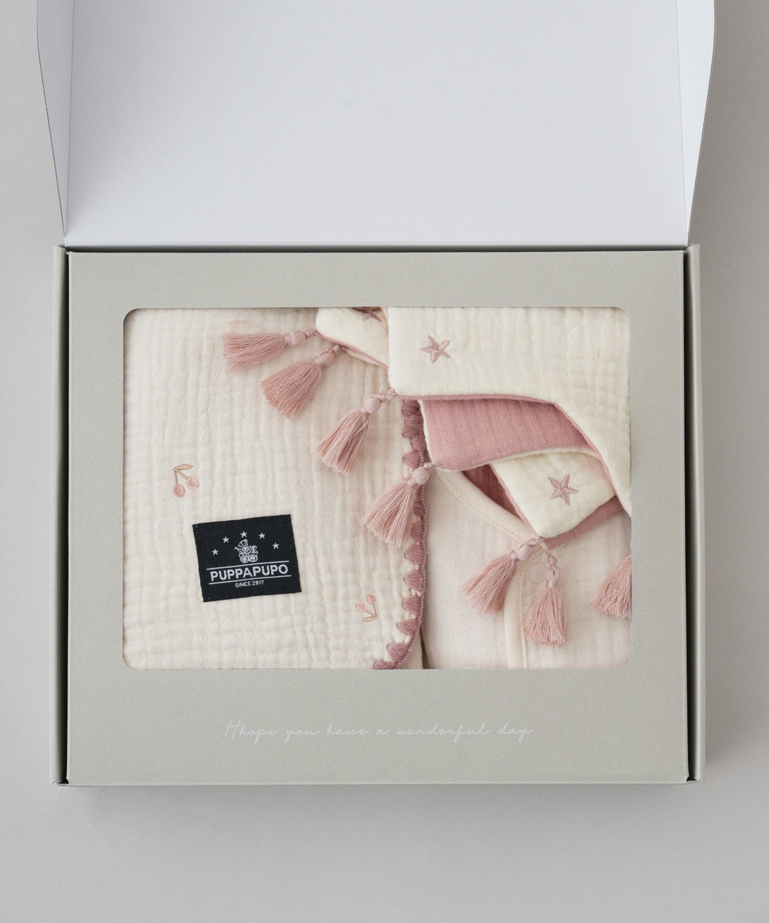 Baby shower gift 6-ply gauze 3-piece set