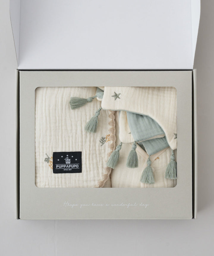 Baby shower gift 6-ply gauze 3-piece set