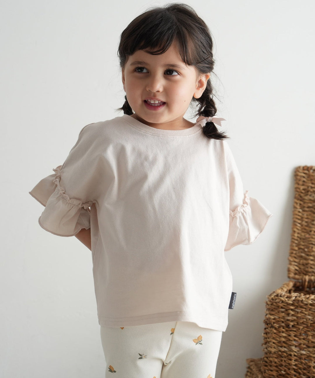 Short-Sleeve T-Shirt with Frill Sleeves