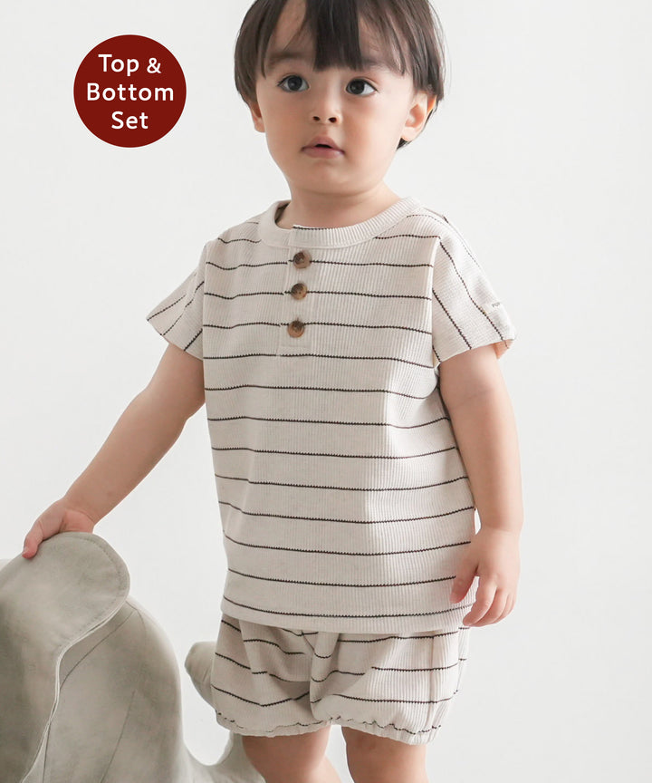 Short-Sleeve T-Shirt &amp; Shorts Set (Waffle)