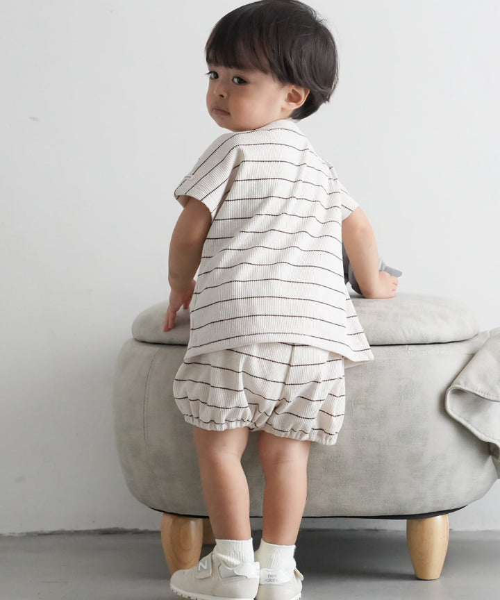 Short-Sleeve Waffle T-Shirt and Waffle Shorts 2-piece Set