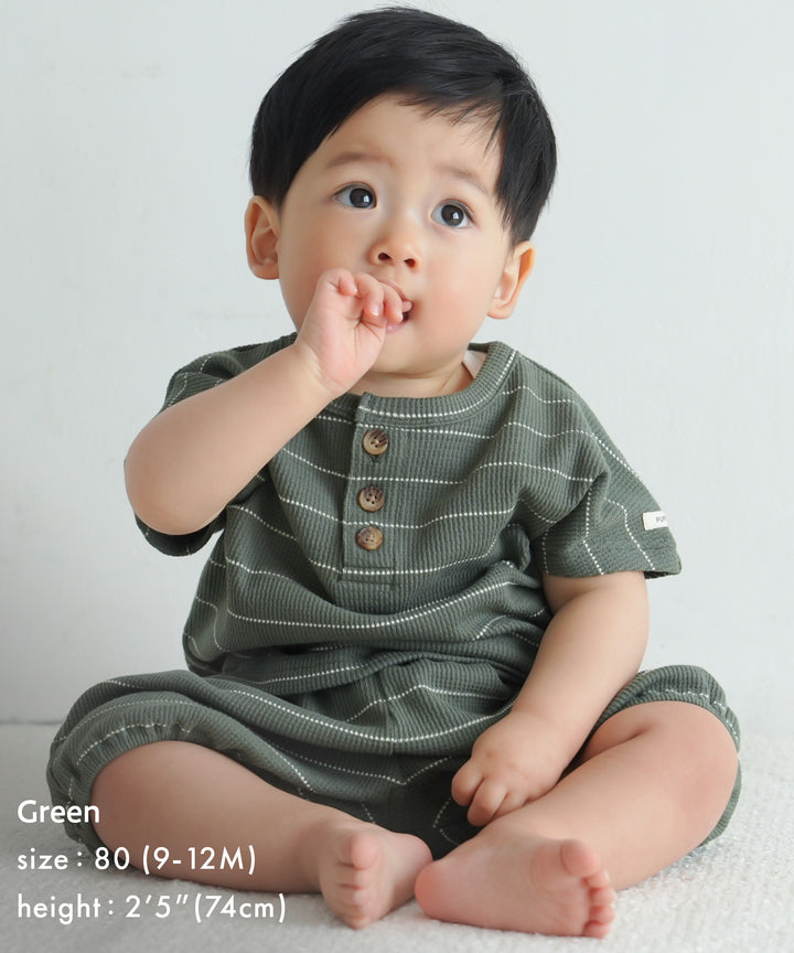 Short-Sleeve T-Shirt &amp; Shorts Set (Waffle)