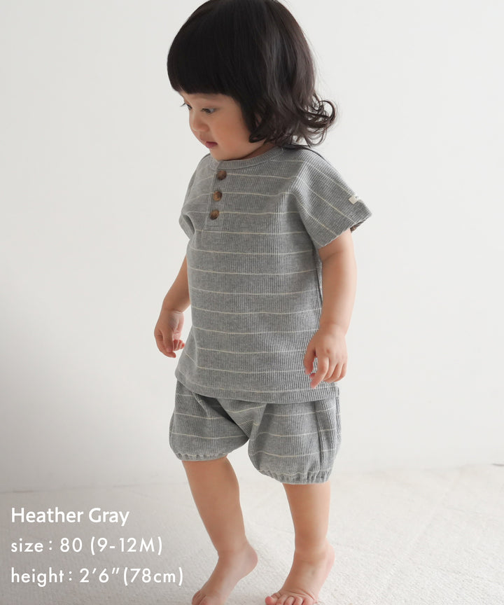 Short-Sleeve T-Shirt &amp; Shorts Set (Waffle)