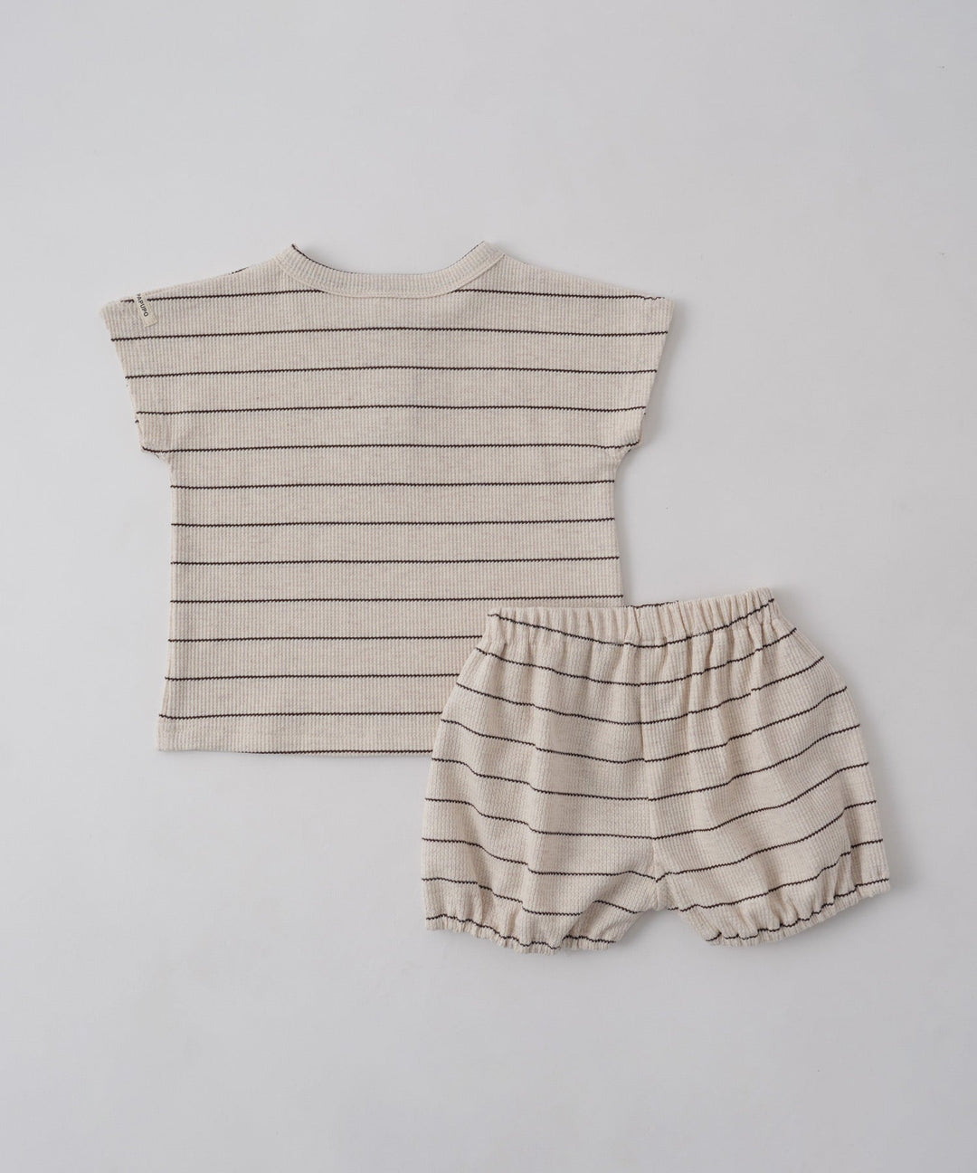 Short-Sleeve Waffle T-Shirt and Waffle Shorts 2-piece Set