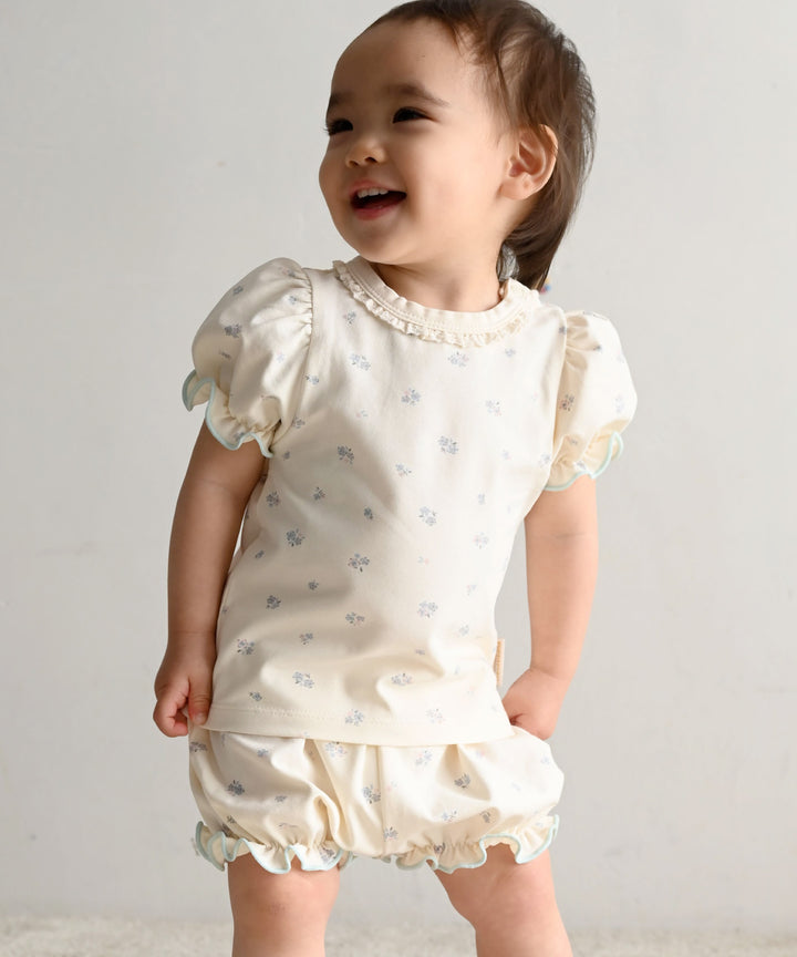 Puff-Sleeve Short-Sleeve T-Shirt &amp; Shorts Set