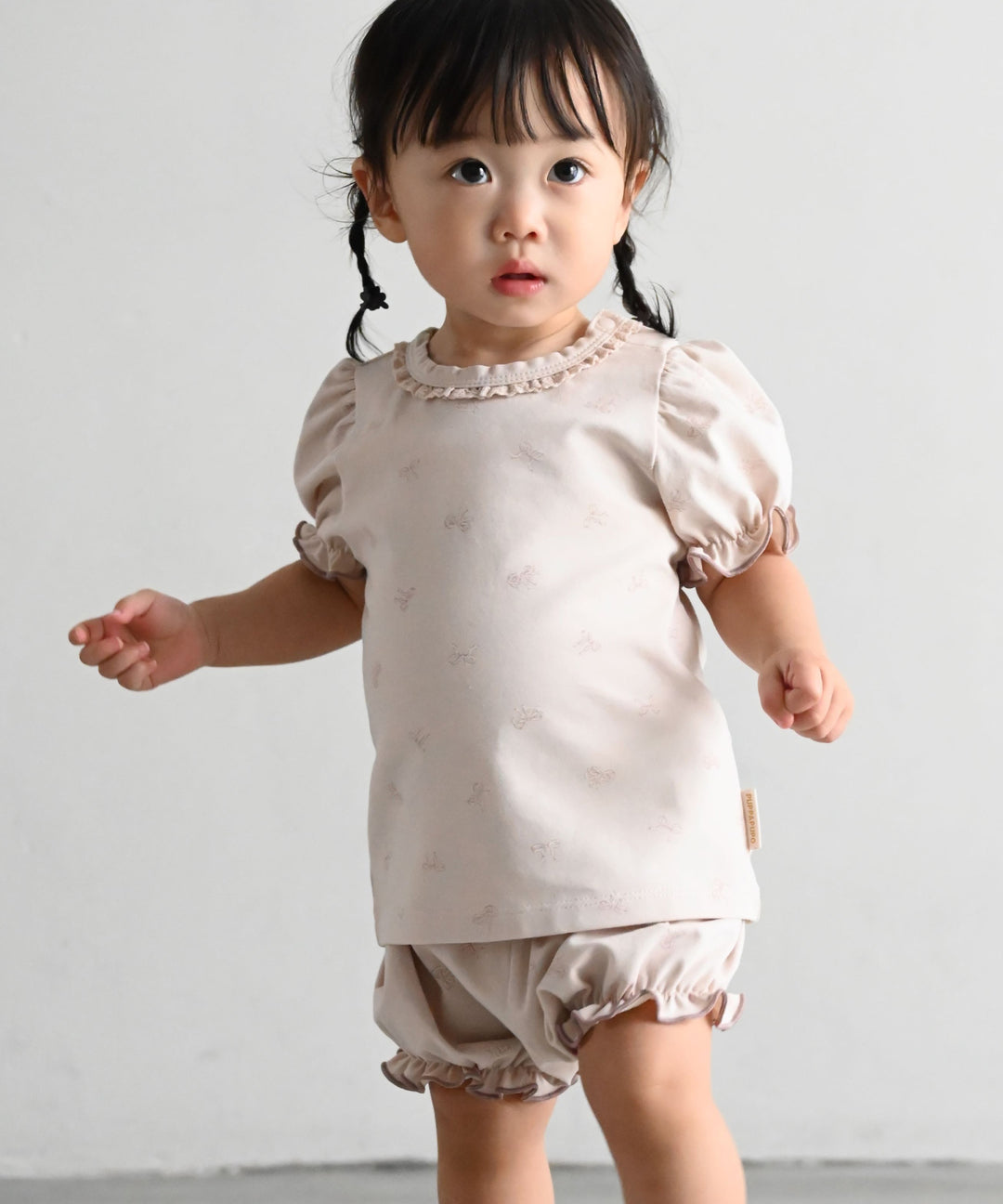 Puff-Sleeve Short-Sleeve T-Shirt &amp; Shorts Set