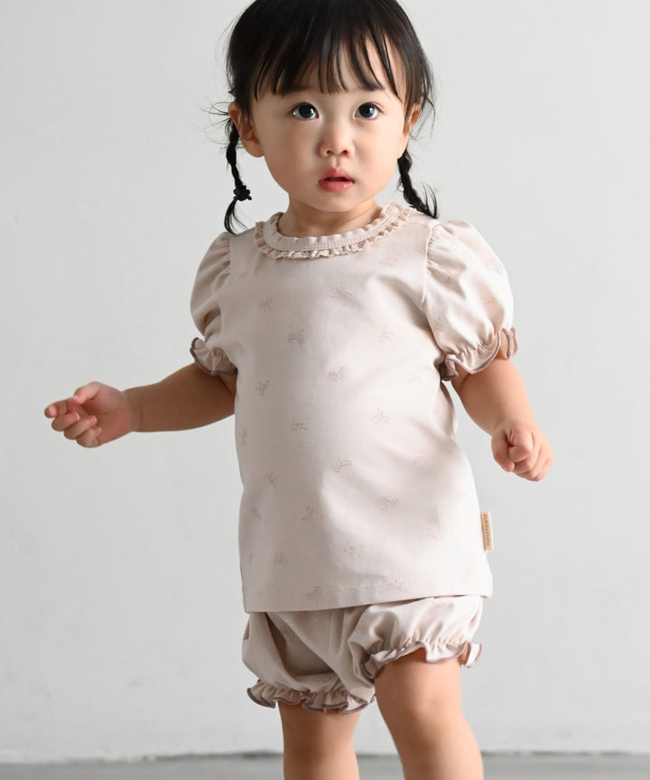 Puff-Sleeve Short-Sleeve T-Shirt &amp; Shorts Set
