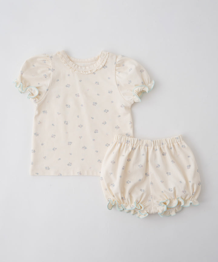 Puff-Sleeve Short-Sleeve T-Shirt &amp; Shorts Set