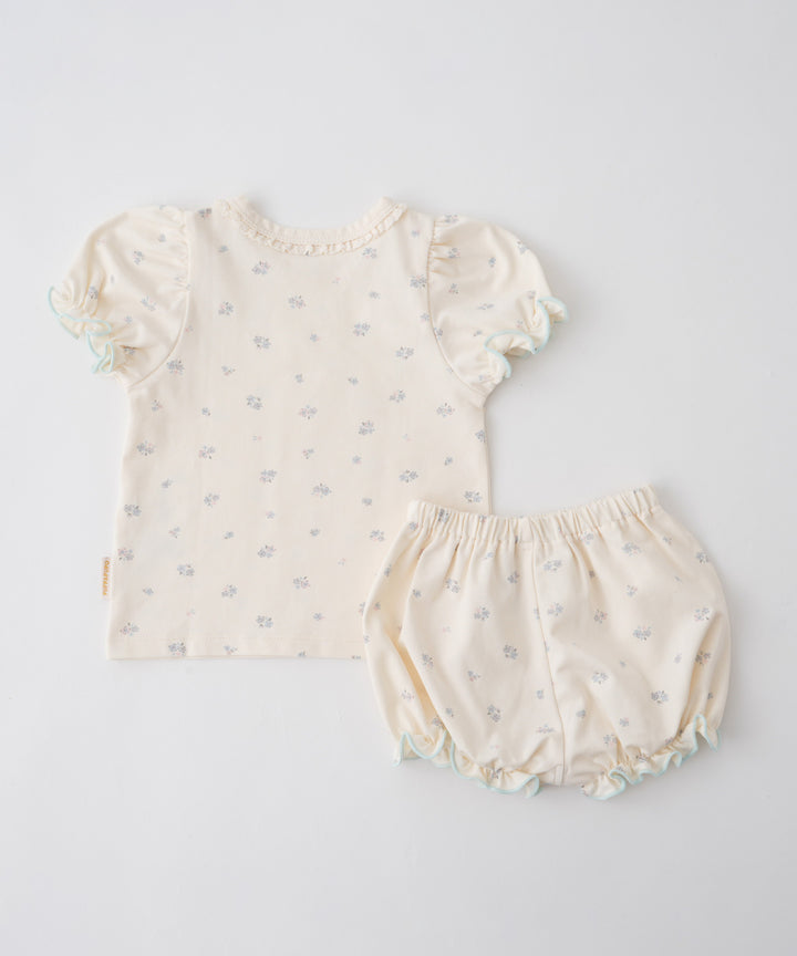 Puff-Sleeve Short-Sleeve T-Shirt &amp; Shorts Set