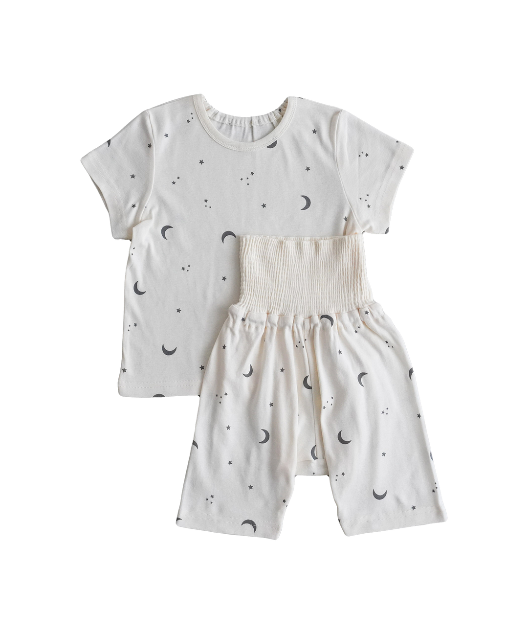 Baby Short-Sleeve Pajamas (Fraise Stitch)