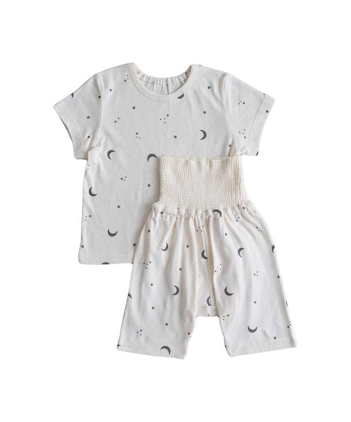 Baby Short-Sleeve Pajamas (Fraise Stitch)