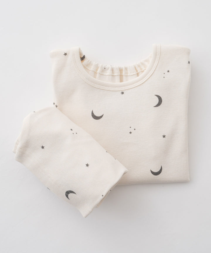 Baby Short-Sleeve Stretch Knit Pajamas (Fraise Stitch)