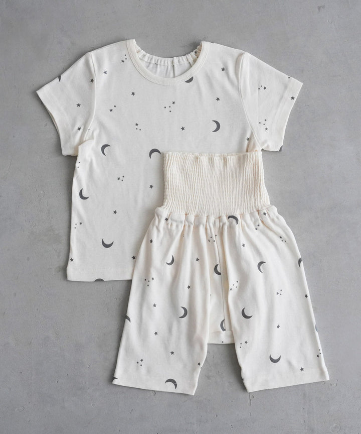 Baby Short-Sleeve Pajamas (Fraise Stitch)