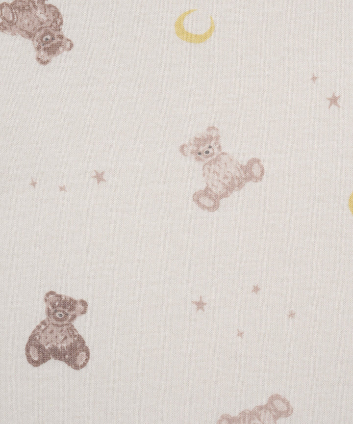 Baby Short-Sleeve Stretch Knit Pajamas (Fraise Stitch)