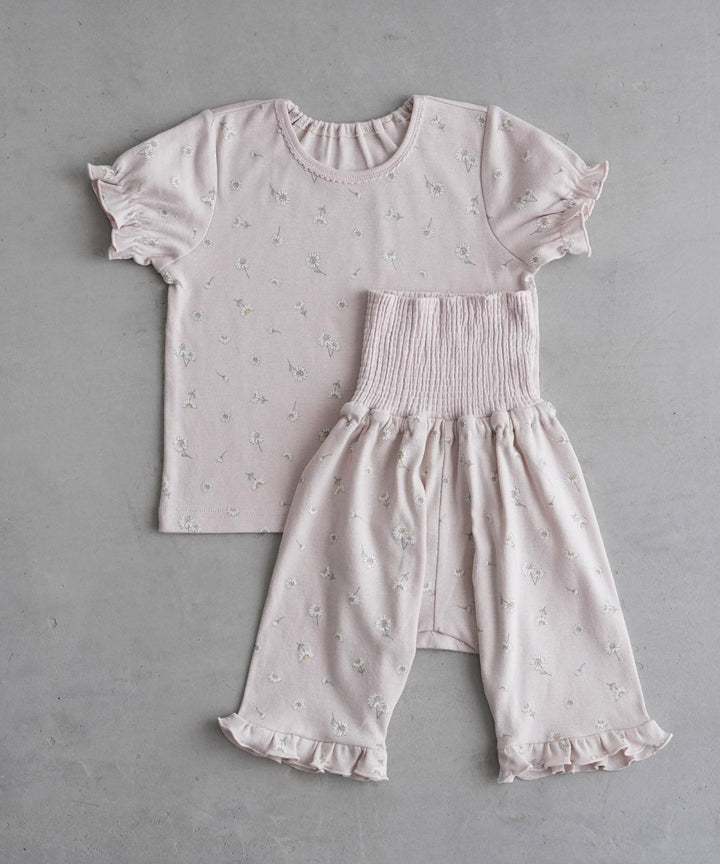 Baby Short-Sleeve Pajamas (Fraise Stitch)