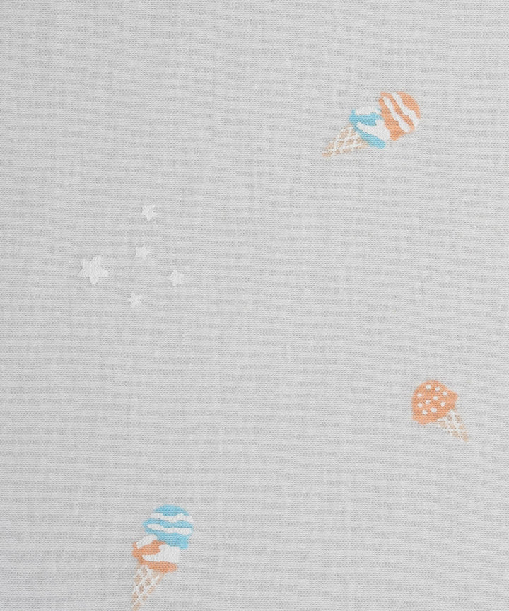 Baby Short-Sleeve Stretch Knit Pajamas (Fraise Stitch)