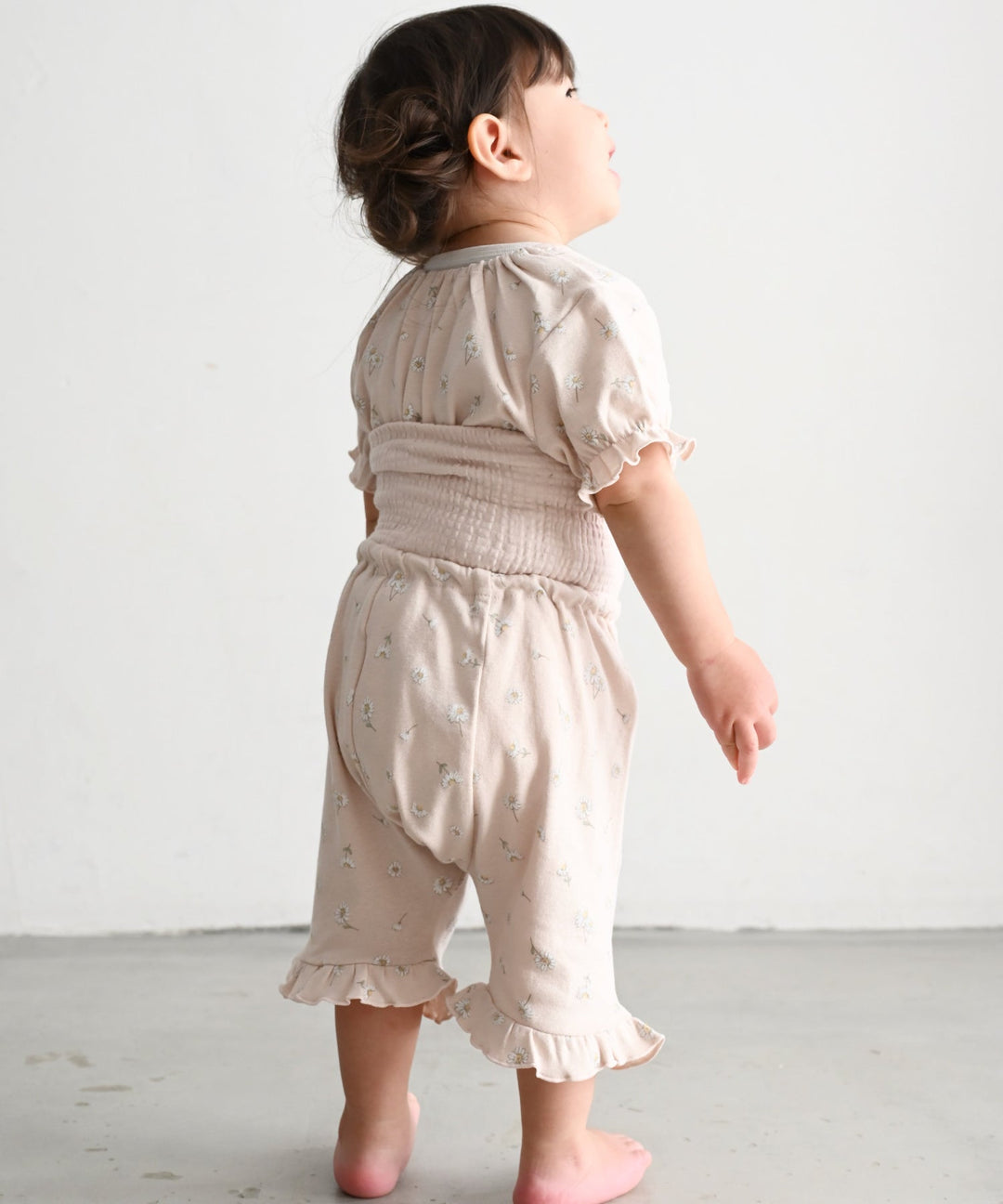 Baby Short-Sleeve Pajamas (Fraise Stitch)