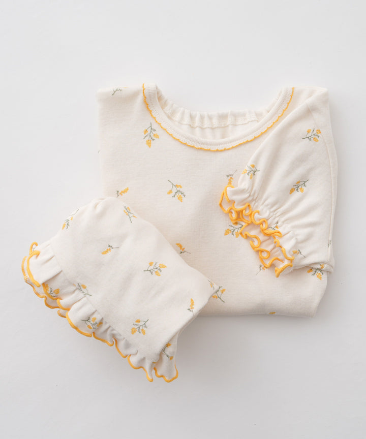 Baby Short-Sleeve Stretch Knit Pajamas (Fraise Stitch)