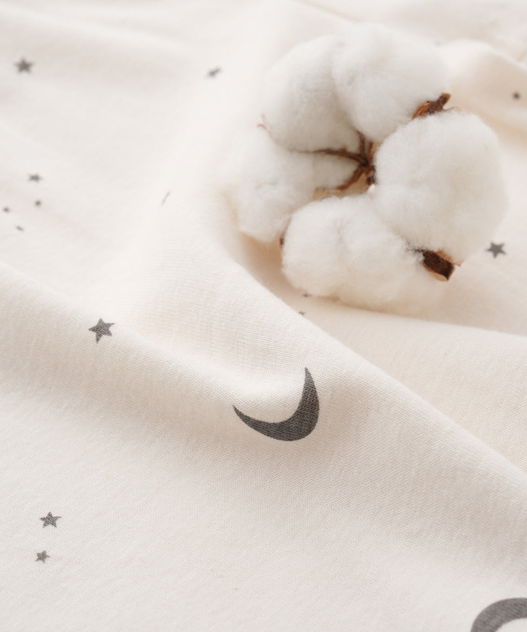 Baby Short-Sleeve Stretch Knit Pajamas (Fraise Stitch)