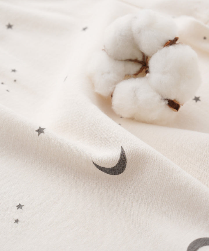 Baby Short-Sleeve Stretch Knit Pajamas (Fraise Stitch)