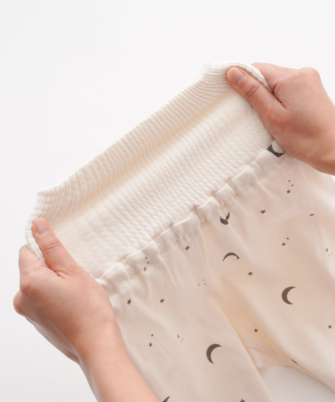 Baby Short-Sleeve Stretch Knit Pajamas (Fraise Stitch)