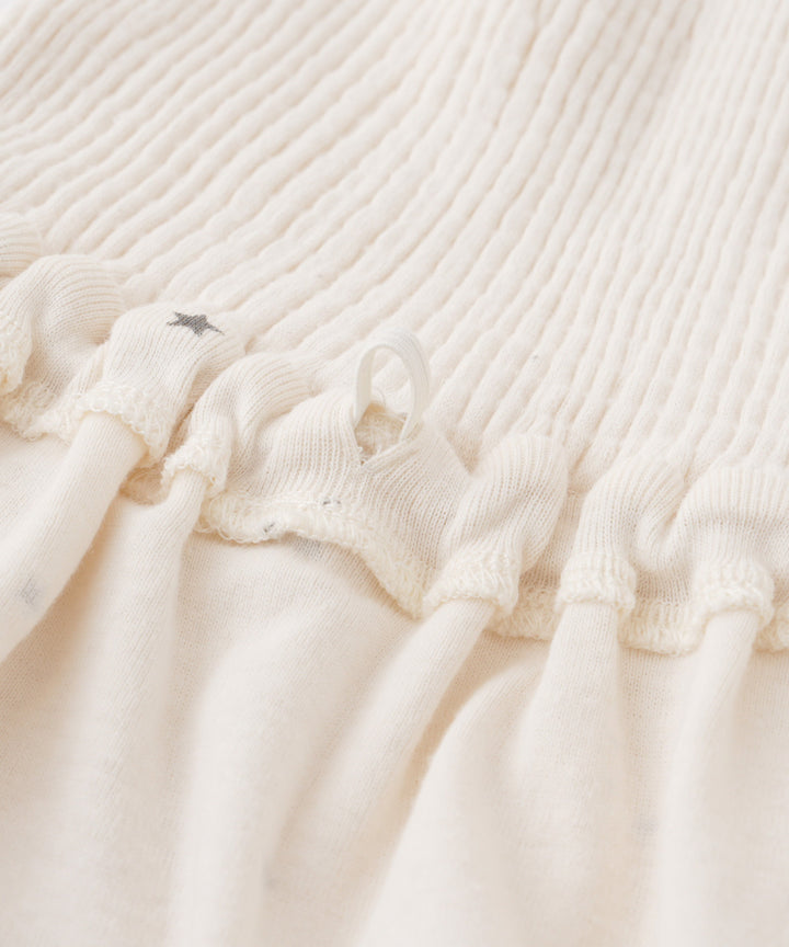 Baby Short-Sleeve Stretch Knit Pajamas (Fraise Stitch)