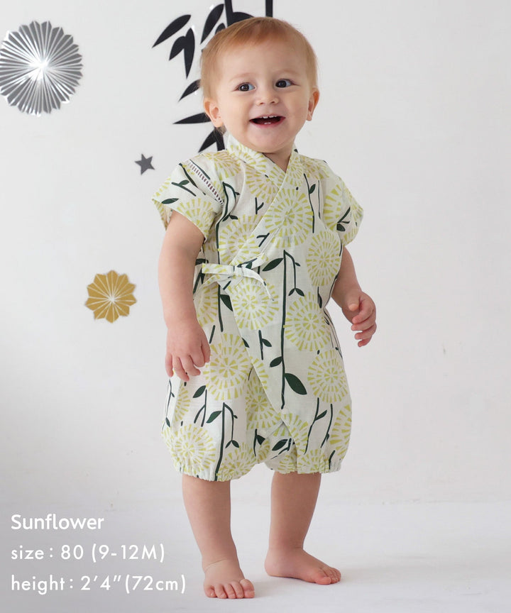 Boys' Jinbei Romper (Traditional Japanese Summer Wear)