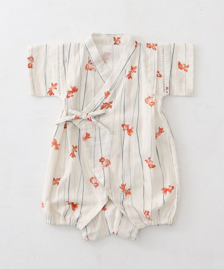 Boys' Jinbei Romper (Traditional Japanese Summer Wear)